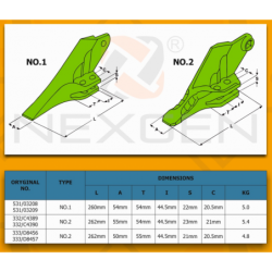 Sidecutter Right Hand suitable for JCB 3CX 4CX - NEW MODEL - 332/C4390
