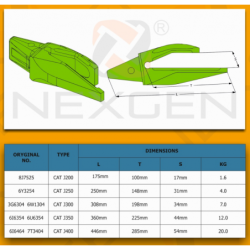 Bucket teeth adapter suitable for CAT J300 - 3G6304 6W1304