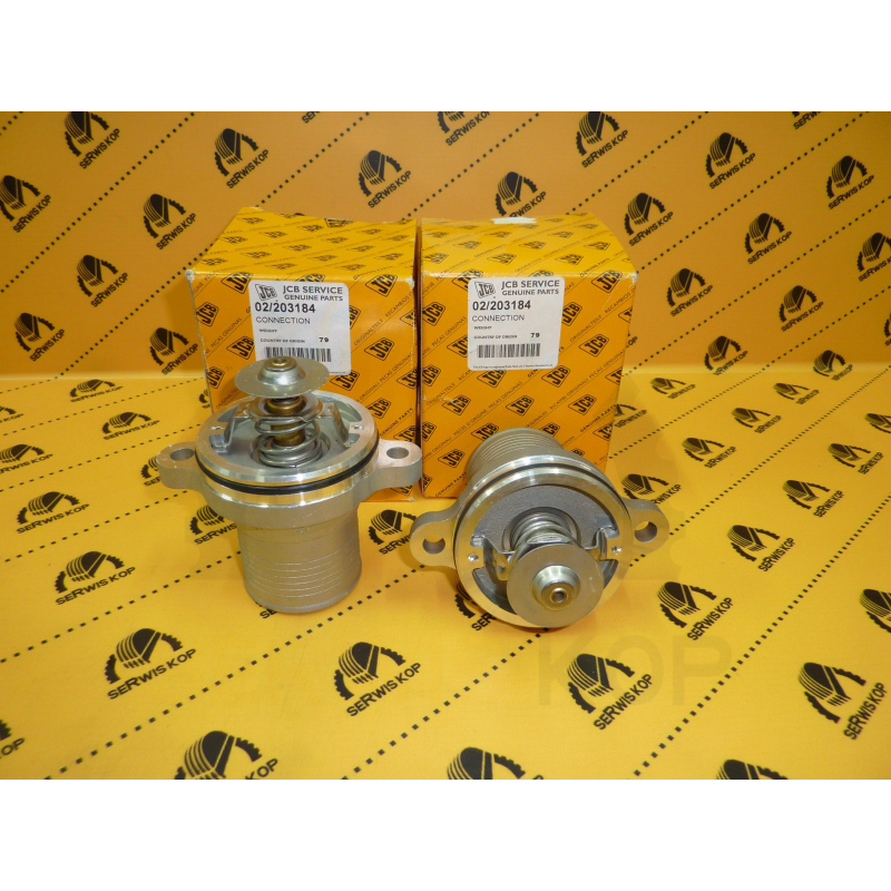 Termostat z obudową pasujący do JCB / Silniki RE RG  - 02/203184
