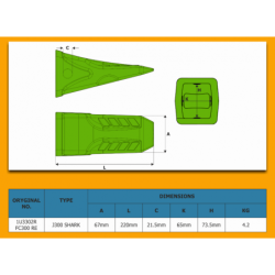Nakładka zęba J300 RE - System CAT - 1U3302FRE