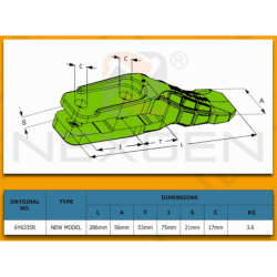 Tooth suitable for CAT / New Holland / FIAT - NEW MODEL - SHARK - 6Y6335R