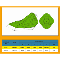 Excavator bucket teeth - DRS200 - Penetration suitable for CAT - DRS200P
