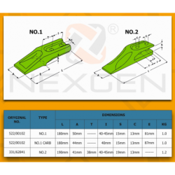 Tooth suitable for JCB Mini - 522/00102