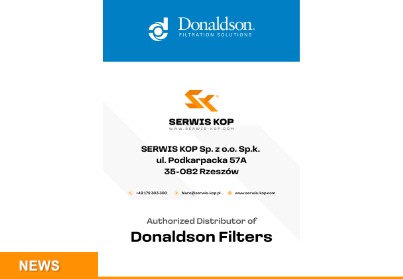 Serwis Kop – autoryzowanym dystrybutorem filtrów Donaldson